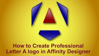 How to Create Professional Letter A logo in Affinity Designer