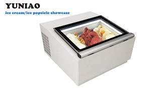 Mini Desktop Gelato Freezer Low priced Single Door Ice Cream Display Cabinet escaparate de helados