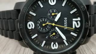 Used watches in pakistan FOSSIL Nate Chronograph Black Dial Black Silicone Men’s Watch (original)