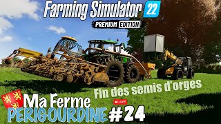 ⭕️On termine les SEMIS d'ORGES d'HIVER en LIVE! [ Live MA FERME PERIGOURDINE ]