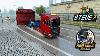 SCANIA truck transporting a 45T Boiler Part (60fps) | Euro Truck Simulator 2 | Logitech G29 Gameplay