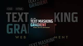 Gradient Text Magic ✨ | CSS Text Masking 😷 #coding #css