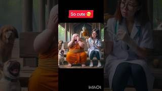 😘🥰 Cute little monks 😘🥰 part 82 #viral #viralshort #youtubeshorts