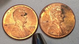 US 1998 Lincoln Pennies Close AM versions out there