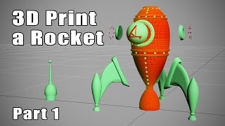 How to Design and 3D Print a Rocket Ship - Part 1 3ds Max