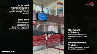 Caribbean Airline Tropic Air Deploys NoviSign Digital Signage Flight Status Display Boards in Belize