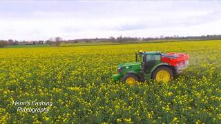 Fertilising Rape 2019 - John Deere 6155R - Kuhn AXIS - F.S. Watts & Sons