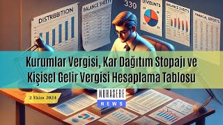 Kurumlar Vergisi, Kar Dağıtım Stopajı ve Kişisel Gelir Vergisi Hesaplama Tablosu