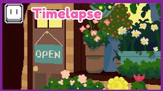 Cozy Flower Shop | Pixelart Timelapse + Commentary