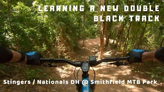 HOW I LEARN A NEW DOUBLE BLACK TRACK // Stingers-1st Ride @ Smithfield On My Pole Evolink 158