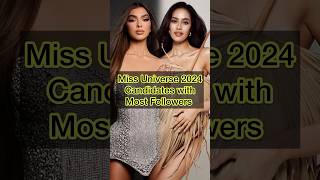 Miss Universe 2024 Candidates with most followers #missuniverse #missuniverse2024 #missuniverso