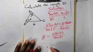 Sine rule #Trigonometry 0771 324 378