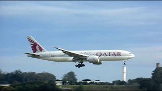 "FRITADA" DO BOEING 777-2 QATAR POUSANDO EM GUARULHOS - SP (GRU)