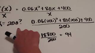 Marginal Cost and Average Cost