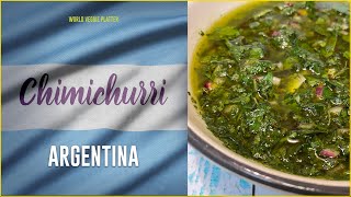 Chimichurri Recipe | Argentinian Dip for empanadas, quesadillas, burritos | World Veggie Platter