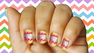 Zig Zag Nail Art #Shorts