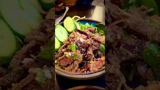 Larb Salad Upgrade👆With Ribeye Steak 🥩! #youtubeshorts #shorts #short #eating #shortvideo #food