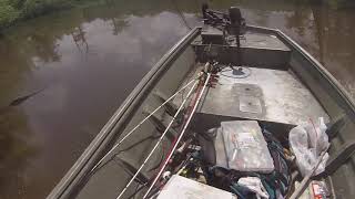 Jumping beaver dam to get to the big Bass!! Just got to send it!!