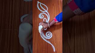 Simple🌺Side Design for Beginners#shorts #ytshorts #trending #youtubeshorts #rangoli #dailyrangoli