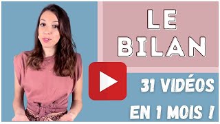 Bilan de mon défi : 1 vidéo par jour pendant un mois !