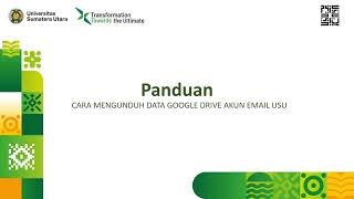 Panduan Unduh Data Google Drive Akun Email USU