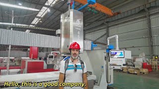 HUALONG stone machinery cnc 5 axi Axis CNC granite marble Bridge Saw Water jet Cutting Machine