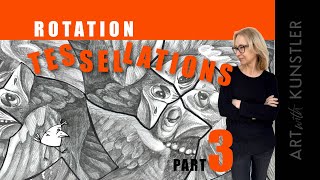 Tessellations. Part 3. ROTATION tessellations. How to design a tile?