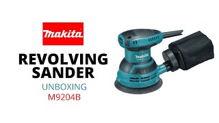 Unboxing Makita revolving sander,  Removing wall sticker stain