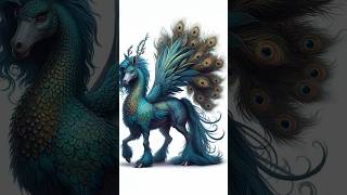 Incredible fusion|| Ai creates Horse-Peacock hybrid #aicreations #marvel #ytshorts #newanimal #fyp