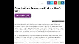 Entre Institute Reviews are Positive. Here’s Why - Deadline News