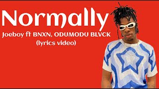 Joeboy - Normally ft BNXN fka Buju, ODUMODU BLVCK (lyrics video)