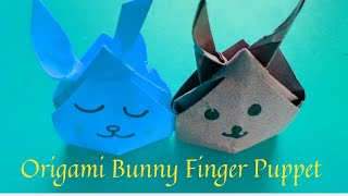 EASY TO MAKE ORIGAMI BUNNY FINGER PUPPETS | DIY BUNNY FINGER PUPPETS| PAPER BUNNY CRAFT FOR KIDS