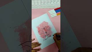 DIY Easy Friendship day card/Friendship day card making with white paper/Easy card making #shorts