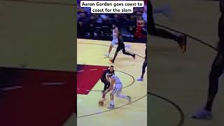 Nuggets Vs Heat: Aaron Gordon goes coast to coast for the slam #shorts #nba #highlights