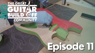 Stratocaster Build Ep 11 : Sanding, Sealing & Staining The Body #ggbo2023