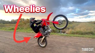 Wheelies on Honda CRF150r (Part 2)