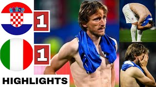 💔SAD MODRIC! 🔵Croatia vs Italy (1-1) All GOALS & Extended HIGHLIGHTS | EURO 2024