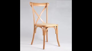 Which solid wood chair is cheaper？Simplicity Solid wooden cross back chair Made in FoshanChina