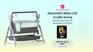 Easy Assembly StarAndDaisy Automatic Baby Cradle Swing with Remote Control - EC4 Upgraded