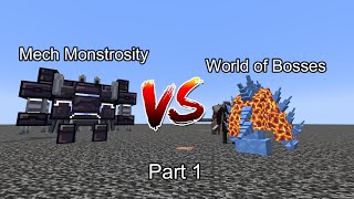 Mech Monstrosity vs World of Bosses Part 1  Minecraft  Mob Battle