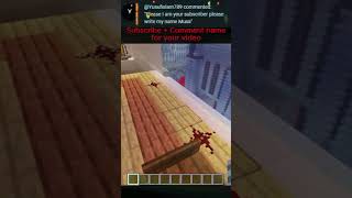 Comment name for your video (Musa)#minecraft #game #minecraftgameplay #name #gaming #dream #hamizuse