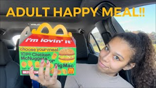 Trying McDonald’s NEW ADULT HAPPY MEAL