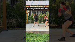 Pivot on your lead foot - Basic boxing footwork drill 🥊 #boxing #boxingfootwork