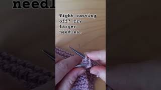 Try using slightly larger needles to make sure your cast off isn't too tight. #knittingtutorials