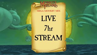 Mega Monkey Mix - Ambience of Monkey Island - 7HR LIVE STREAM!