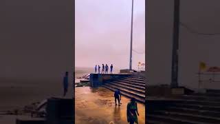 Barish At Ganga Ghat | Assi Ghat | #sawan #ganga #ghat #barish #varanasi #shorts #youtubeshorts |