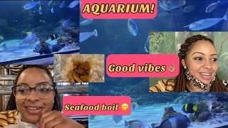 (VLOG) AT THE AQUARIUM + SEAFOOD 🦞 BOIL + GOOD VIBES