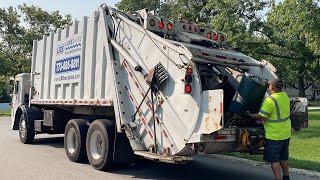 LRS Mack LE Long Leach 2Rll Rear Loader Garbage Truck