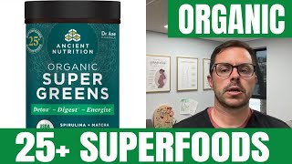 🥦 Ancient Nutrition Organic Super Greens Powder - 25+ Organic Superfoods - Best Green Powder