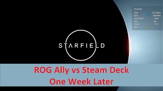 Starfield Steam Deck vs ROG Ally - One Week Later!